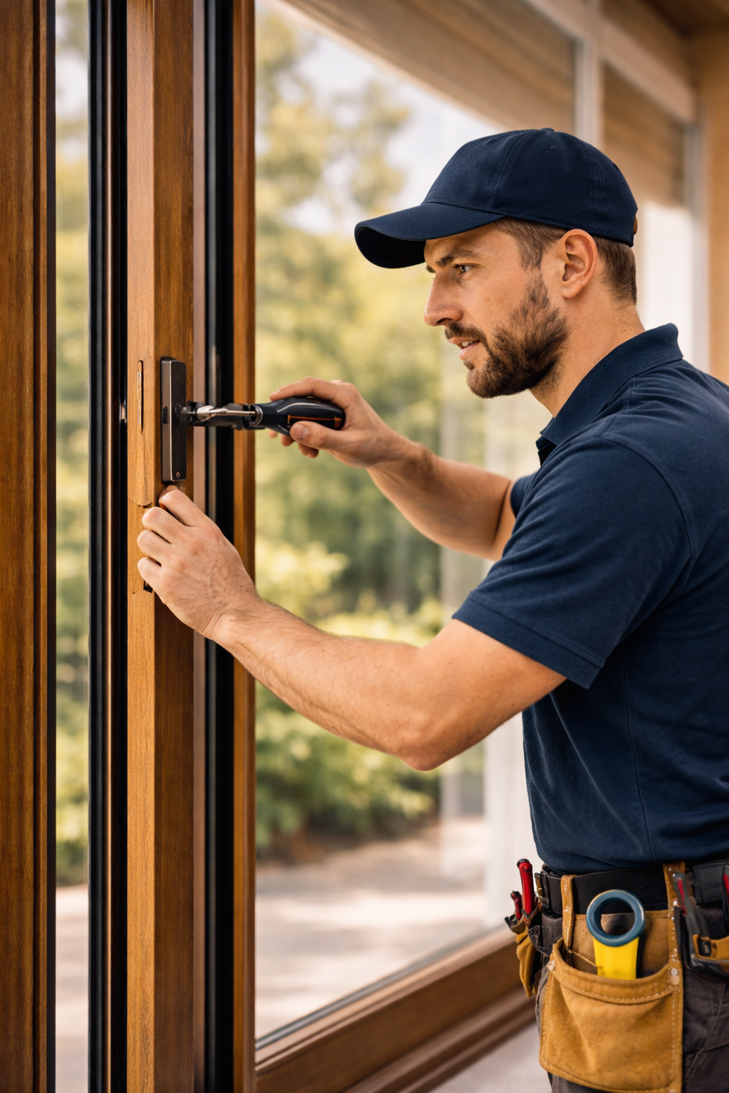 Dépannage et réparation porte coulissante en Belgique - Porte coulissante levante en bois - réparation et dépannage